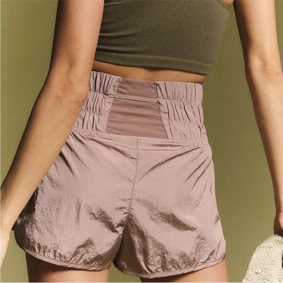Free People Movement The Way Home Moonlight Mauve High Rise Running Shorts L - Picture 3 of 9